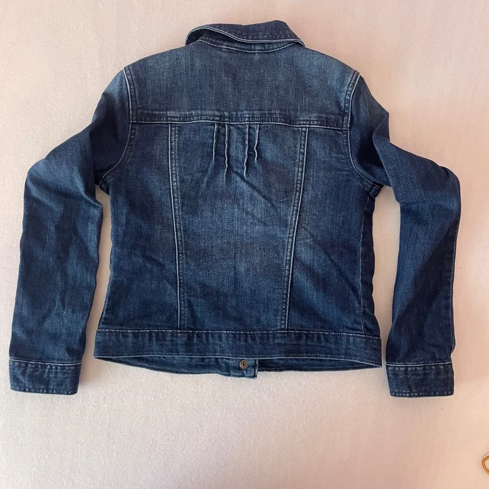 GapKids 1969 Girls Dark Wash Denim‎ Trucker Jacket Size L Large 527882-00
